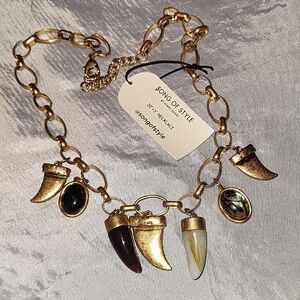 Song Of Style By Aimee Song Multi Charm Necklace Bnwt